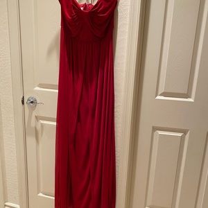 David’s bridal Apple red bridesmaids dress